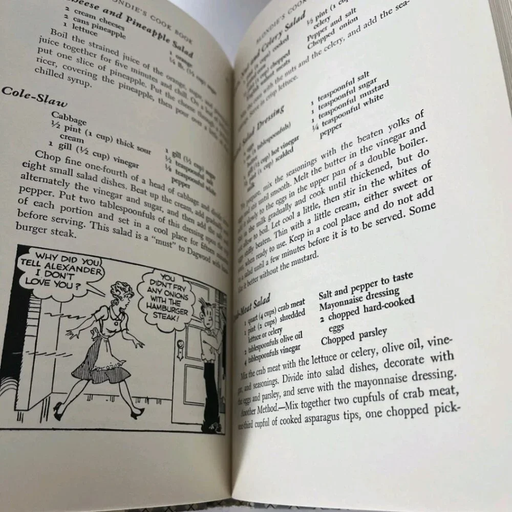 Vintage 1947 Blondie's Cook Book Chic Young Dagwood HC with Dust Jacket